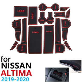 

Anti-Slip Rubber Cup Cushion Door Groove Mat for Nissan Altima L34 2019 2020 2021 15Pcs Accessories Car Stickers mat for phone