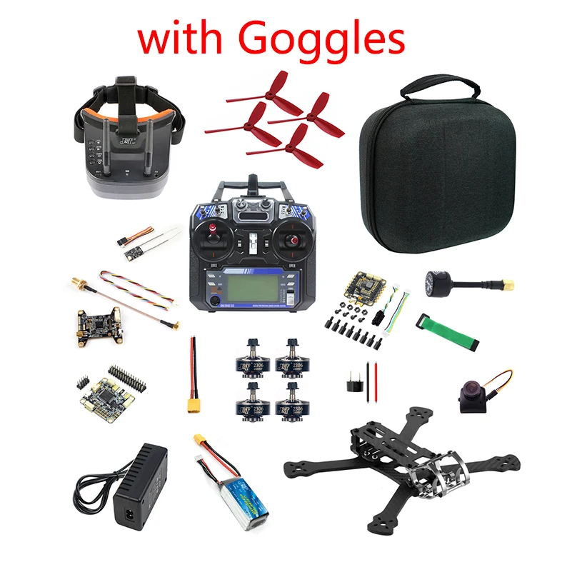 

JMT Rooster 225 225mm Wheelbase DIY RC Racing Drone Carbon Fiber Frame FS-i6 TX 2306-2400kv 3-4S Motor VTX 700TVL FPV Camera
