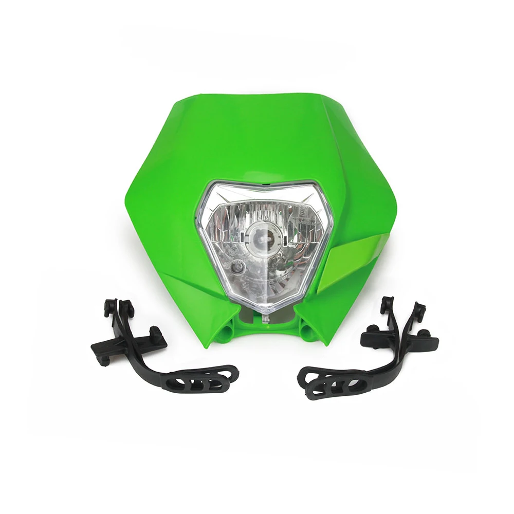 12V 35W Универсальная мотоциклетная фара фары для мотоциклов KTM EXC XCF SXF SMR 125 250 350 450 Enduro Кроссовый мотоцикл для супермото мотокросс - Цвет: Зеленый