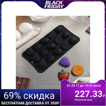 

Form for chocolate and marmalade "Marmalade berries", 15 compartments