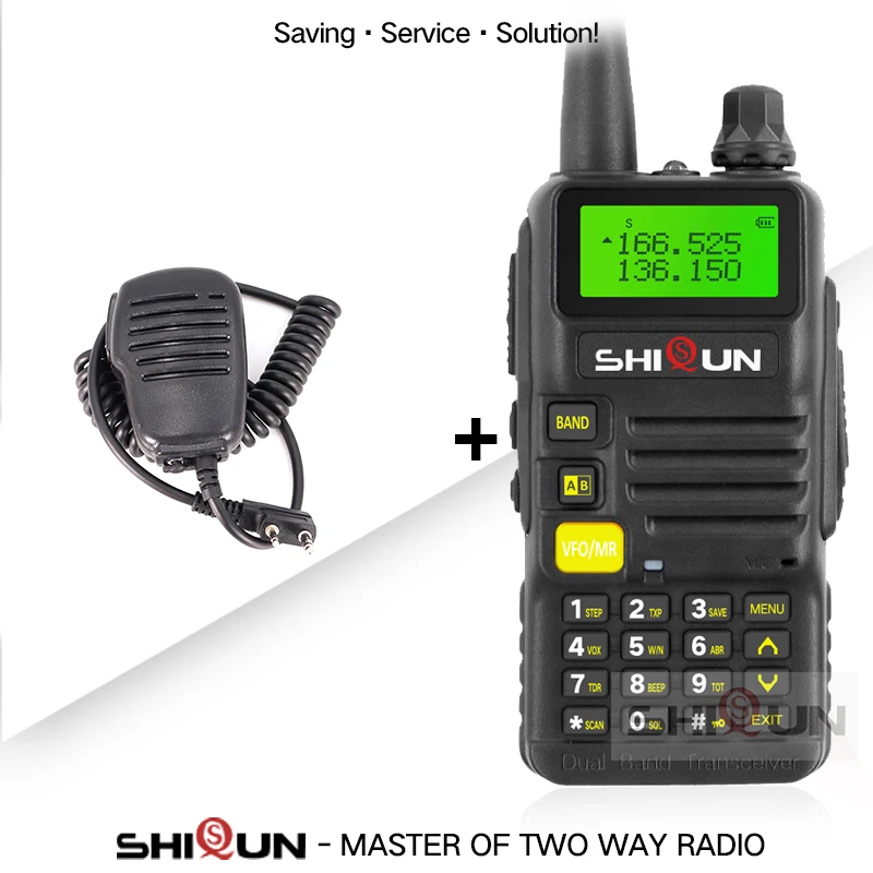 Ham радио для охоты SQ-UV25 двухдиапазонный 5W VHF UHF иди и болтай Walkie Talkie “иди и обновление Baofeng UV-82 УФ 5R UV-5R иди и болтай Walkie Talkie S UV-R50 R50-2 - Цвет: Black-Mic SP