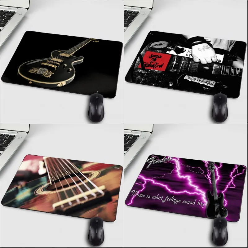 Hadsome Cool Music Lover Гитара Бас Шаблон Печать Коврик для мыши для планшета геймера игровой плеер Коврик для компьютерной мыши pad