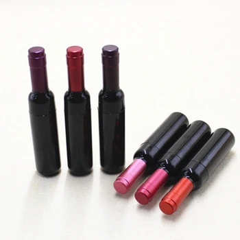 

10pcs/lot 10ml empty lipgloss containers tubes Wine Shape Lip Gloss Containers Mini Sample Refillable Bottle Lipgloss Tube Cute
