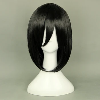 

Attack on Titan Mikasa Ackerman Short Bob Black Heat Resistant Cosplay Costume Wig for Women