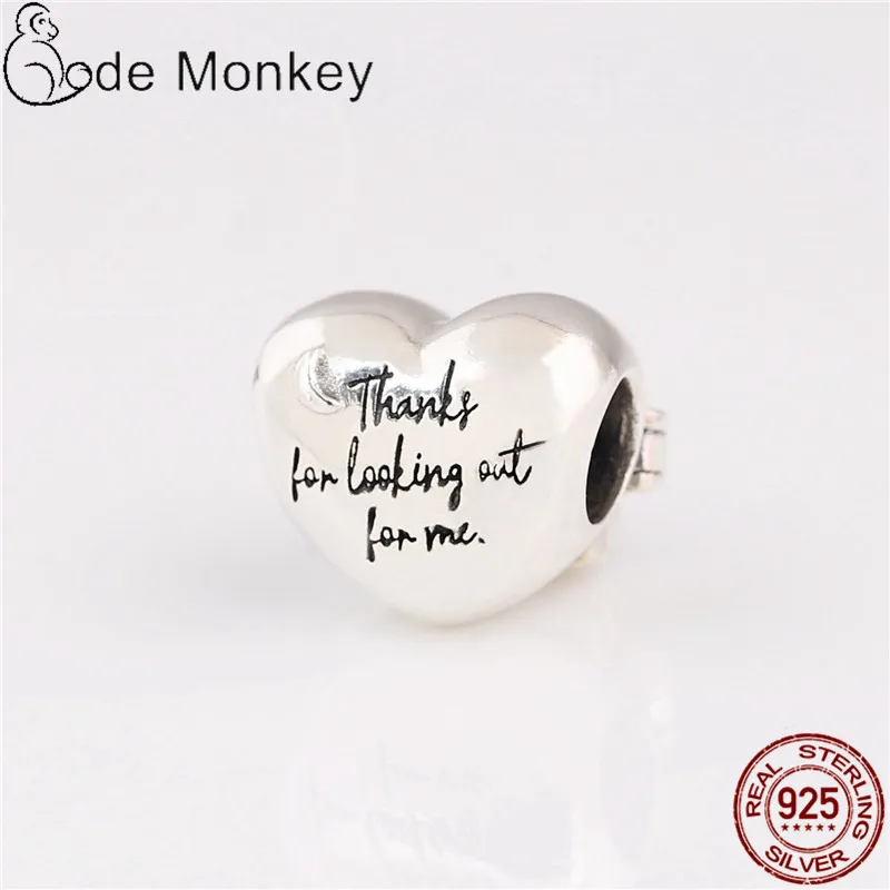 CodeMonkey 100% реальные 925 пробы серебро сердце любовь подвески в виде Луны звезды