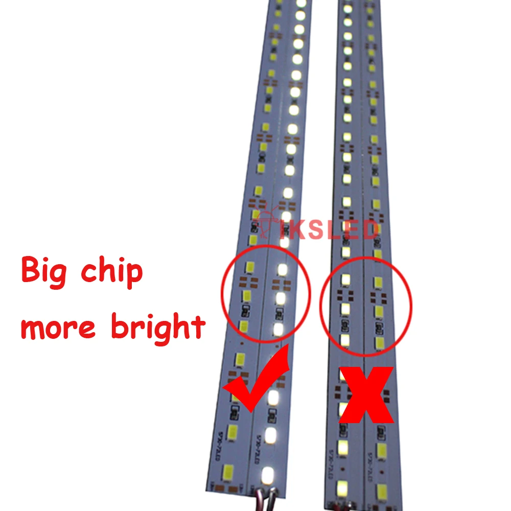 Светодиодная полоса 5 шт. * 50 см жесткая 12 В постоянного тока SMD 5630 Жесткая