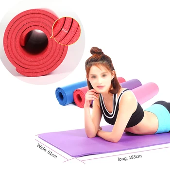 

1830*610*6mm Thick Yoga Mat Non-Slip Yoga Mats For Beginner Fitness Exercise Tasteless Gym Pads Bag Women Sport Yoga Mat hot