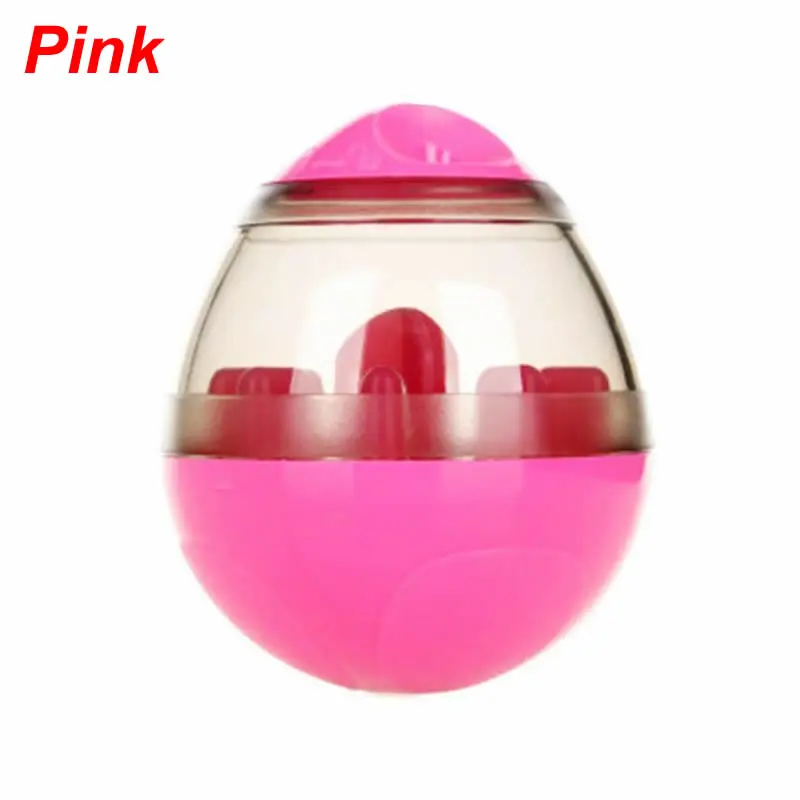 Pink Собака лакомство диспенсер мяч стакан игрушка Pet еда контейнер головоломка для щенков чаша K4UA - Цвет: Pink