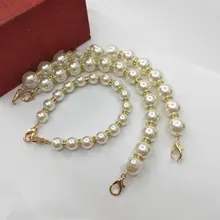 Handle Imitation Pearls Clutch Bag Strap Purse Bag Belt Wallet Belt Wrist Bag Chain Fashion White Bag Chain Sweet DIY Hot Sale