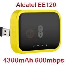 Разблокированный Alcatel EE120 cat12 600 Мбит/с 4g портативный аккумулятор 4300 мАч 3g 4g wifi Портативный Маршрутизатор Слот для sim-карты mifi 4g lte маршрутизатор