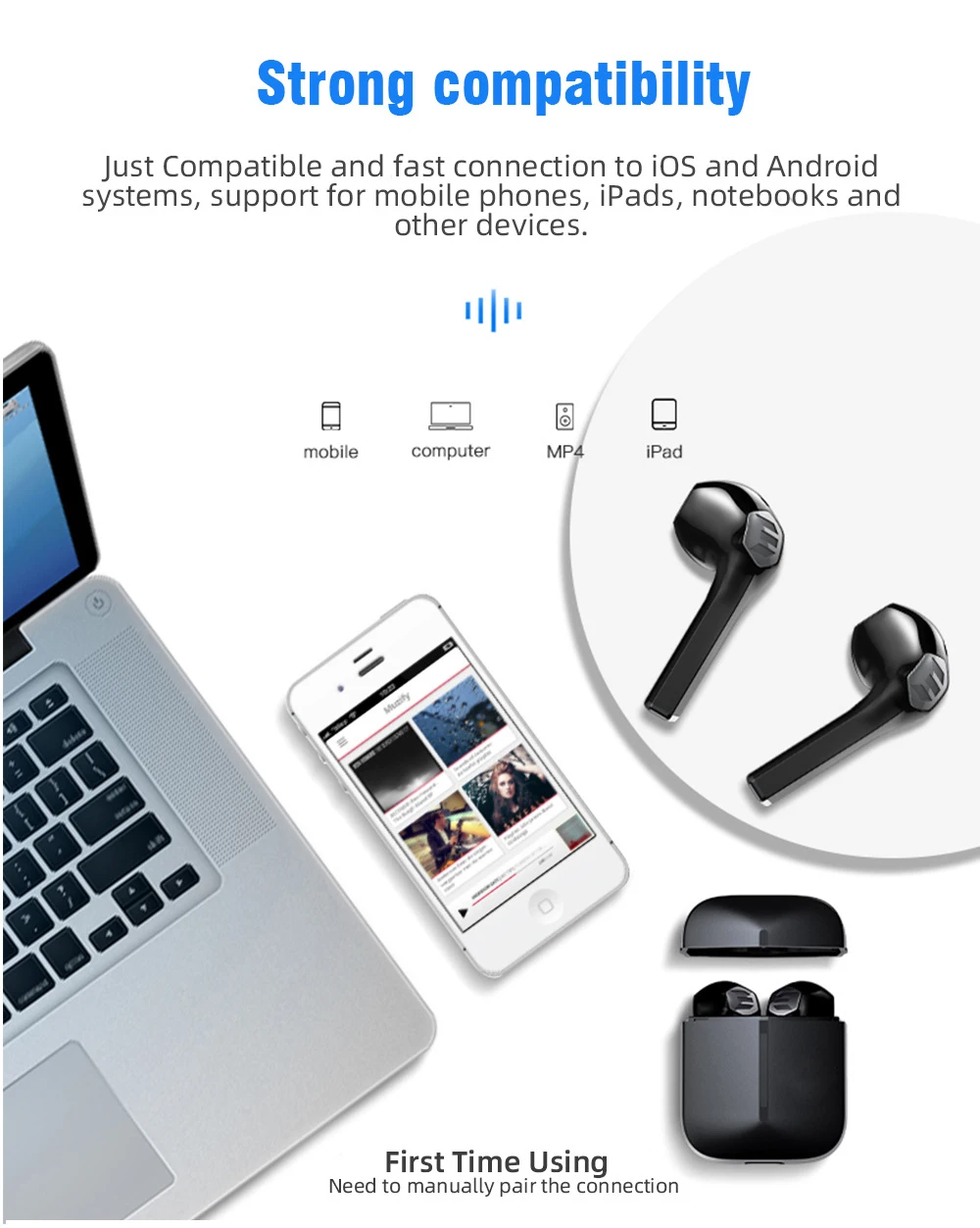 Цвет E8 TWS беспроводные Bluetooth наушники с сенсорным управлением спортивные стерео мини-гарнитуры с портативной зарядной коробкой