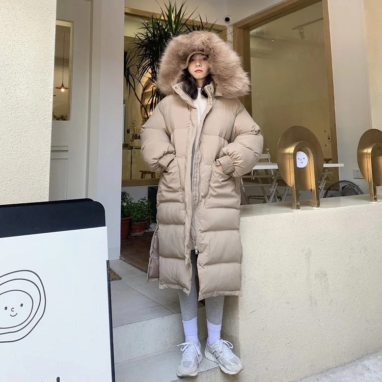 Winter Jacket Women Padded Jacket long Thick Down cotton Parkas female loose Fur Collar Winter Warm Coat For Women MY05