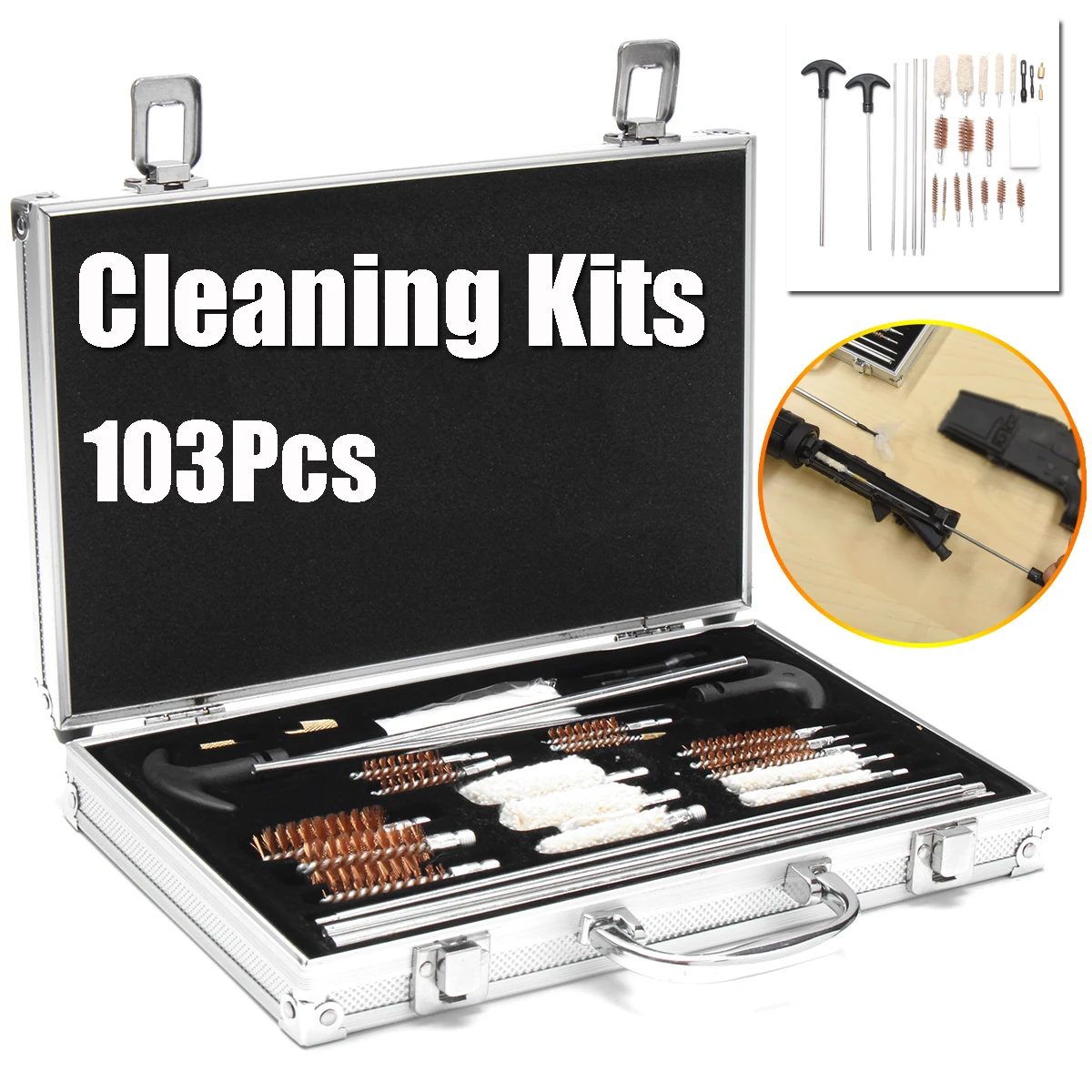 103pcs Universal Gun Cleaning Kit For Rifle Pistol Handgun Shotgun Professional Gun Cleaning Set Brush Tool