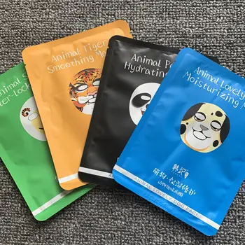 

Free Shipping 4 Sheets Animal Lovely Moisturizing Wrapped Mask Skin Care Dog Sheep Tiger Panda Can Be Mix