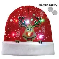 44 стиля, Рождественский трикотаж, теплые шапки, вязаный свитер, светодиодный светильник, вязаная шапка, Рождественский Санта и олень, шапка, светильник, вязаная шапка для детей и взрослых - Color: 35