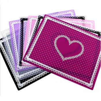 

28.1*21.1 Nail Art Salon Manicure Practice Silicone Pillow Hand Holder Cushion Lace Table Washable Foldable Mat Pad