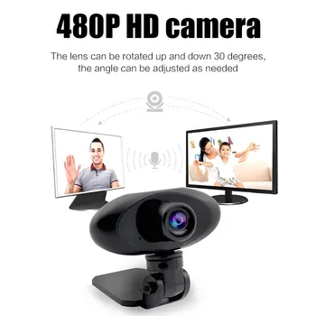 

2020 Computer PC Laptop 3MP USB2.0 Webcam 480P HD Camera with Microphone Webcam Camera for Live Broadcast Video Conference Work