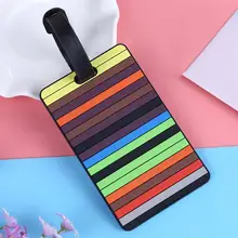 New Creative Letter Pattern Cute Luggage Tags Suitcase Cartoon Style Fashion Silicon Portable Travel Label Travel Accessories