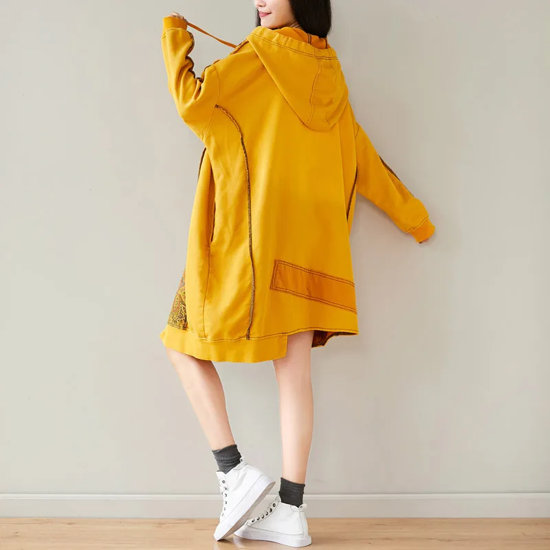 Hooded Cotton Sweatshirt Dress 5