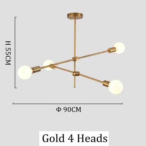 Gold 4 Heads LukLoy Led Потолочная люстра современная, в виде стекляного шара Hanigng осветительные приборы гостиная простая Люстра Подвеска золотые огни - Цвет абажура: Gold 4 Heads