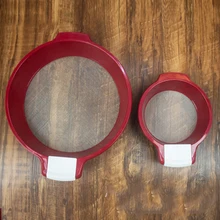 Большой/маленький на выбор кухонный мелкоячеистый сито для муки, профессиональный Круглый сито для муки, инструменты для выпечки, сито для торта, Аксессуары для выпечки