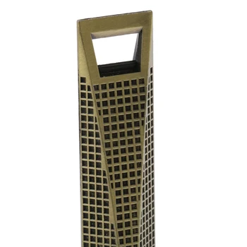 

14cm Metal Model Shanghai World Financial Center Bronze Statue Home Decor