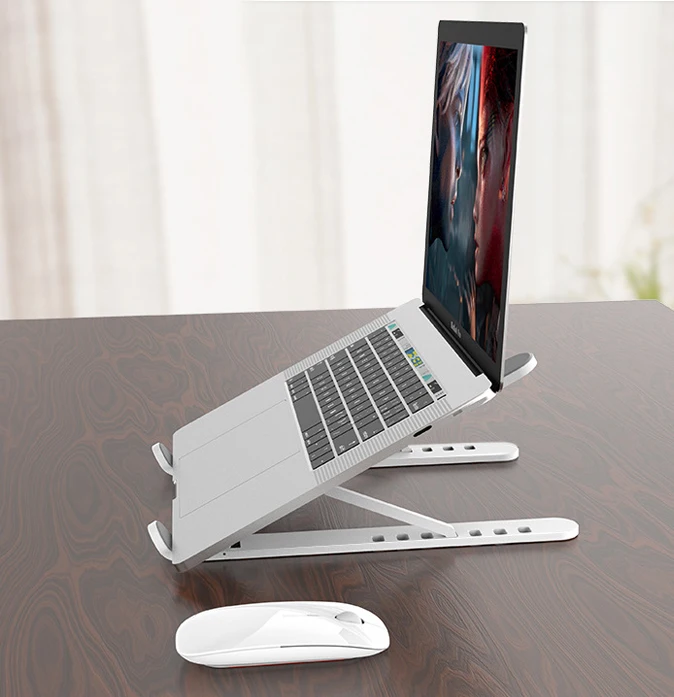 Suporte portátil portátil base dobrável notebook titular para macbook pro lapdesk computador portátil suporte almofada de resfriamento riser suporte