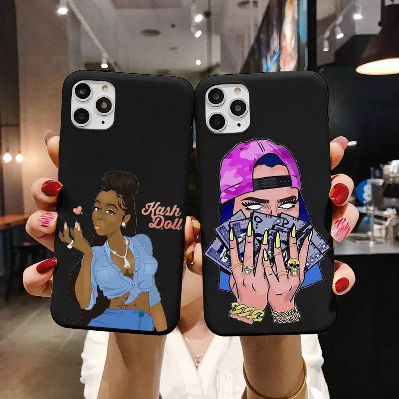 Зарабатывать деньги не друзья Kash афро черная девочка Fundas чехол для iPhone XS XR 11 12 Mini