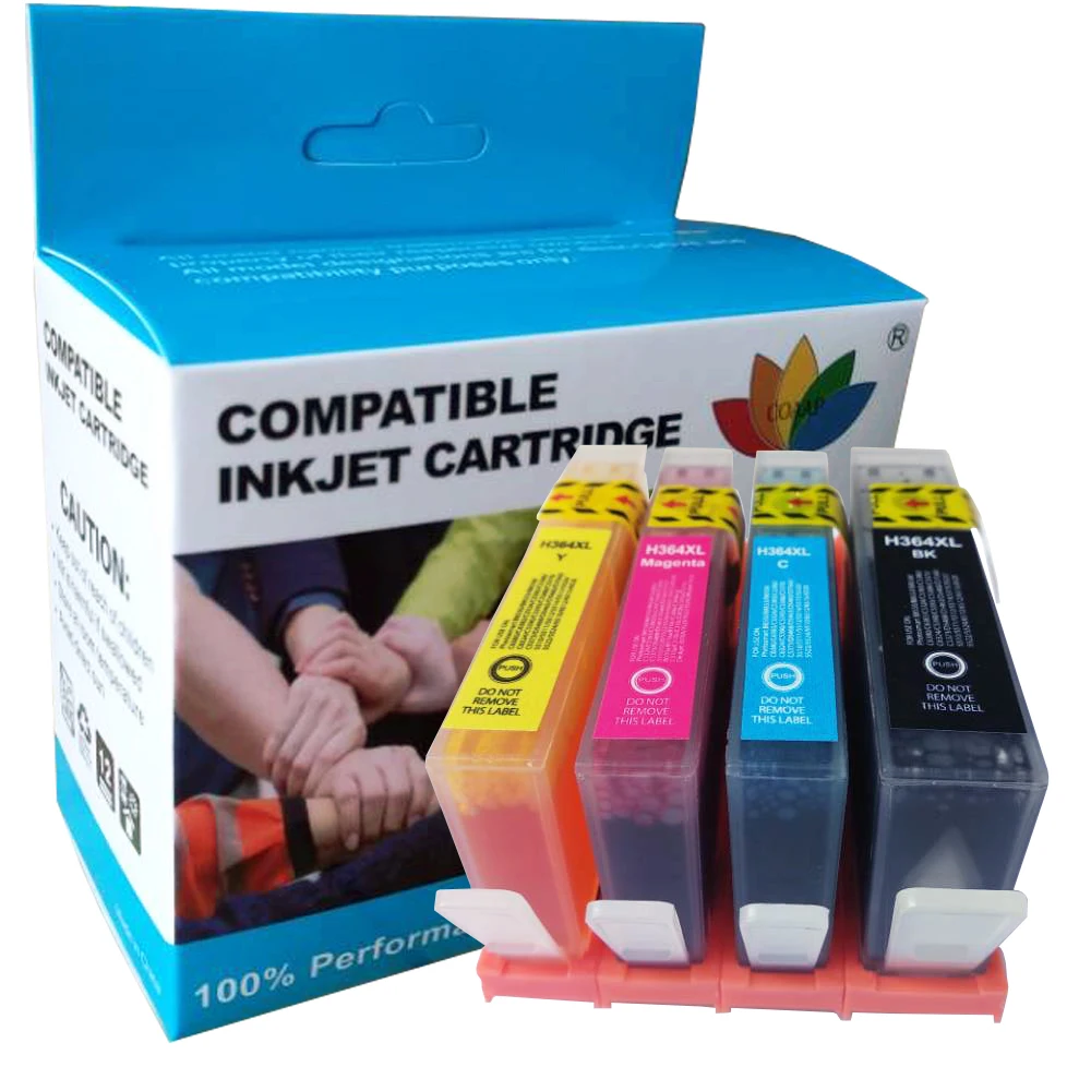 

4x Compatible ink cartridges for hp364 Photosmart Plus B209 B209a B209b B209c B8550 C53244 C5380 C63244 C6380 D5460 Printer