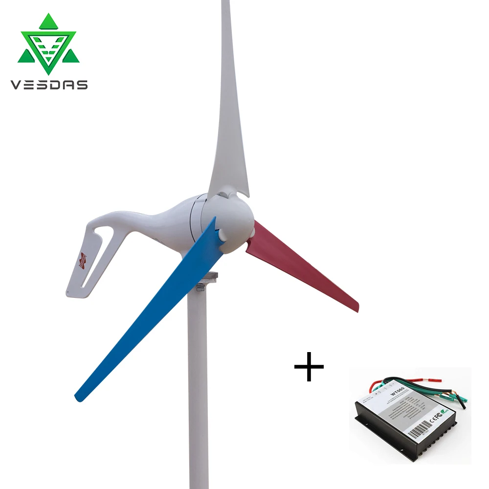 Windmill Generator 400W 24V Wind Turbine Businesses 5 Blade Wind Controller Turbine Generator kit for Home/Camping YaeMarine Wind Turbine Generator 