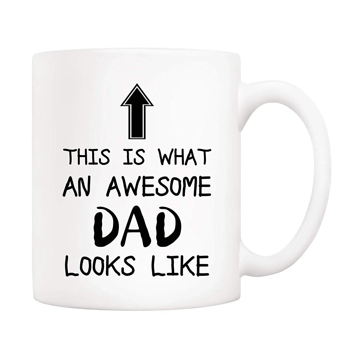Christmas Gifts Funny Dad Coffee Mug THIS IS WHAT AN AWESOME DAD LOOKS LIKE Ceramic Cup | Дом и сад