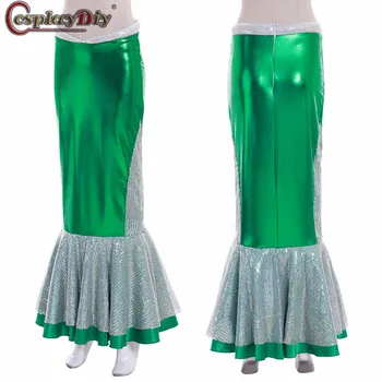 

Cosplaydiy Mermaid Tail Costume Princess The Little Mermaid Dress Green Skirts Cosplay Party Dance stage performance Customized