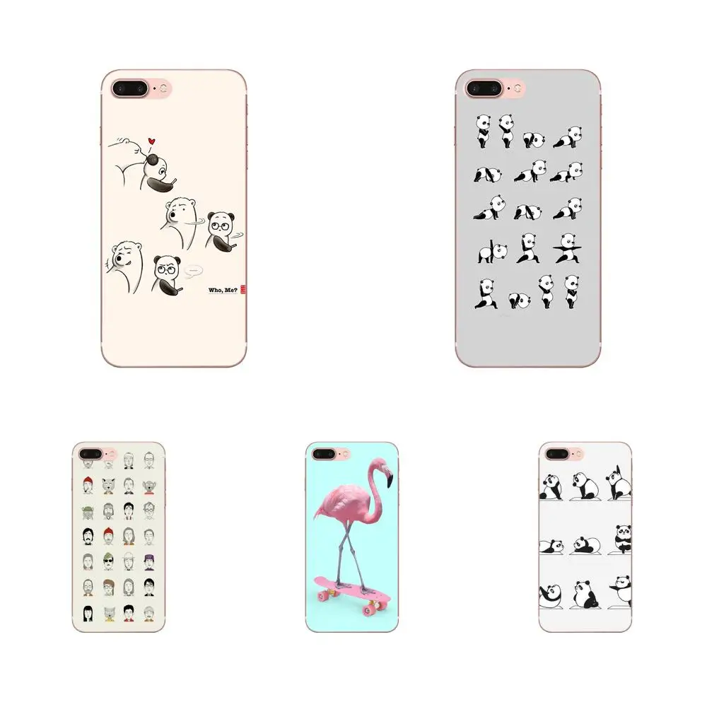 TPU Print Phone Cover Case Panda Yoga Black For Samsung Galaxy A51 A71 A81 A90 5G A91 A01 S11 S11E S20 Plus Ultra | Мобильные