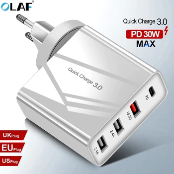 48 ワット急速充電 3.0 pd の usb 充電器 11 プロマックスサムスン華為電話高速壁の充電器 eu 米国英国マルチプラグ usb アダプタ