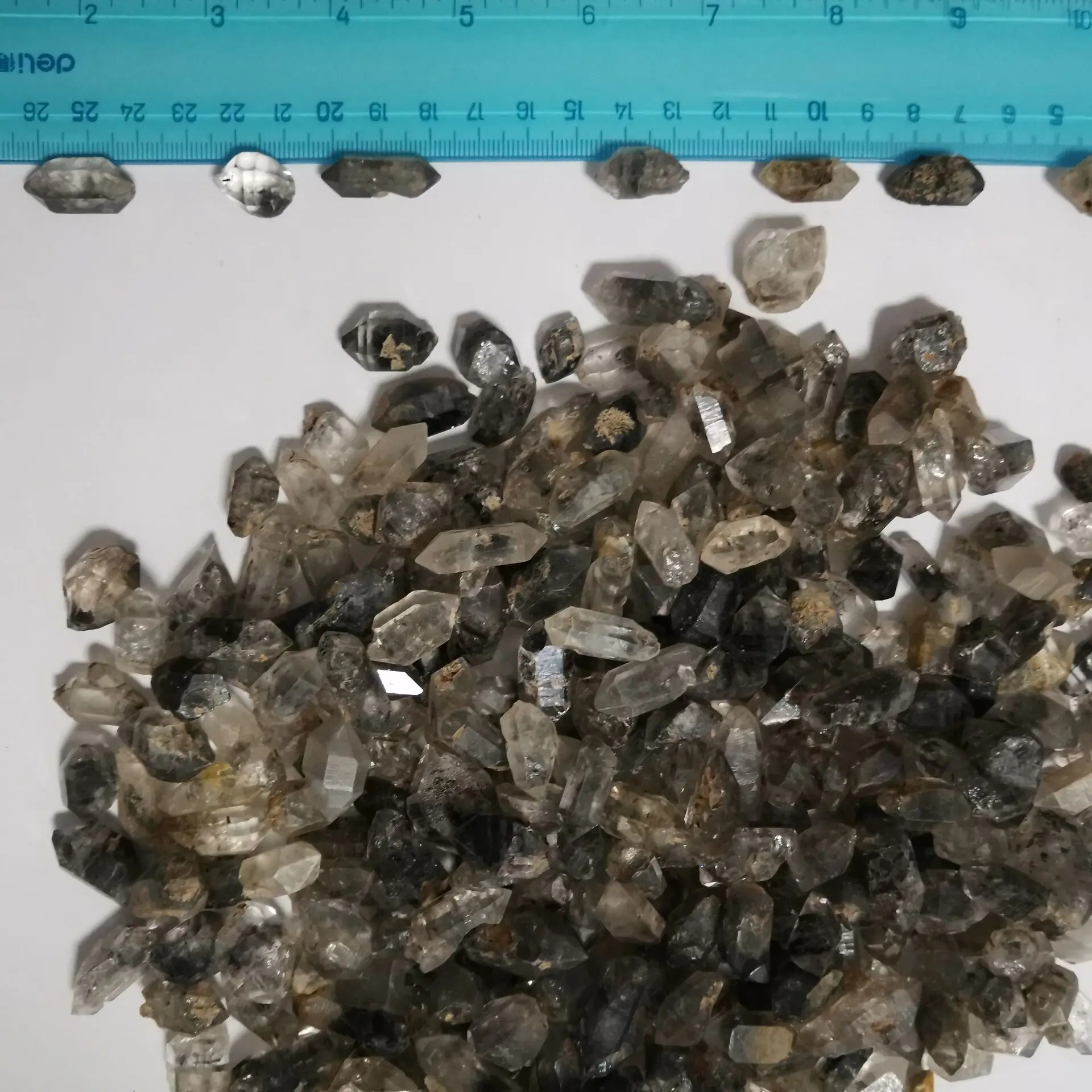 10 шт./партия Натуральный прозрачный кристалл заживляющий двойные точки образец