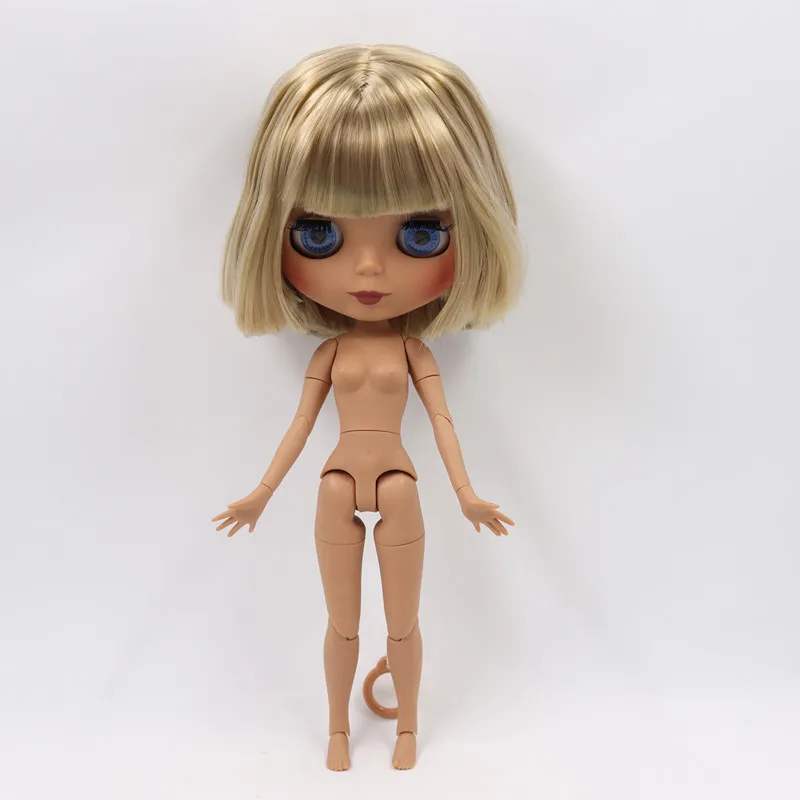 ICY Fortune Days factory blyth doll 1/6 шарнирное тело новое матовое лицо губы смешанные светлые прямые волосы DIY sd Подарочная игрушка - Цвет: nude doll
