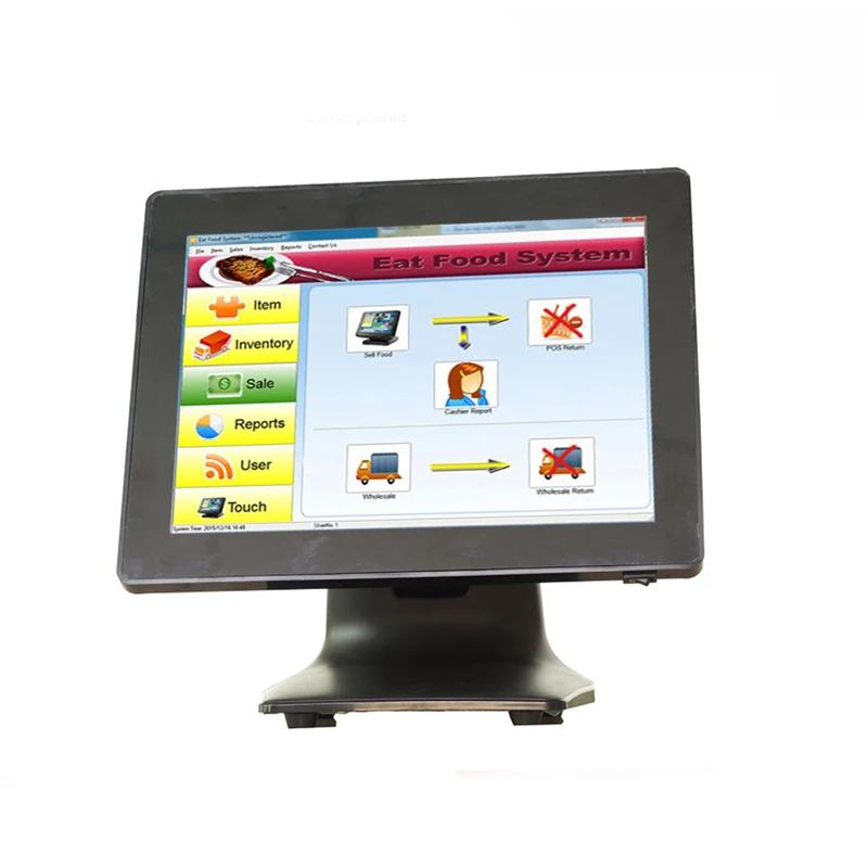 black Лучшие продажи pos системы win7 системы для кофейни/тканевый магазин черный - Цвет: black