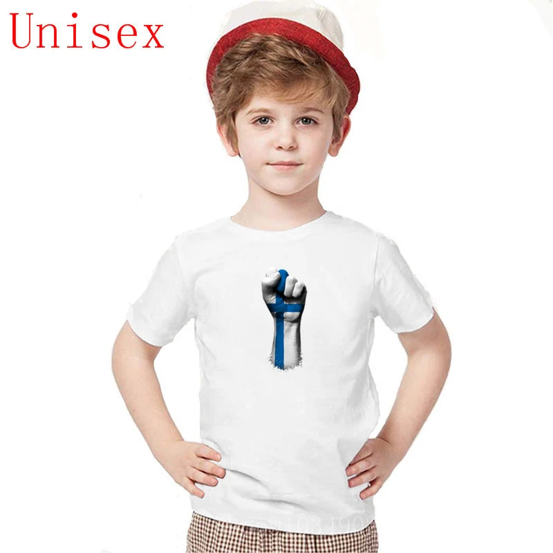 Bandera de Finlandia en un puño cerrado en relieve, ropa para niñas adolescentes, camisas para niñas adolescentes, ropa para niños, para los niños|Camisetas| - AliExpress