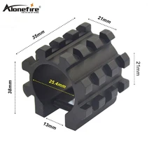 ALONEFIRE M60 25,4 мм кольцевой ламповый светильник лазерный 21 мм страйкбол Вивер Пикатинни адаптер алюминиевый Аксессуары для охоты