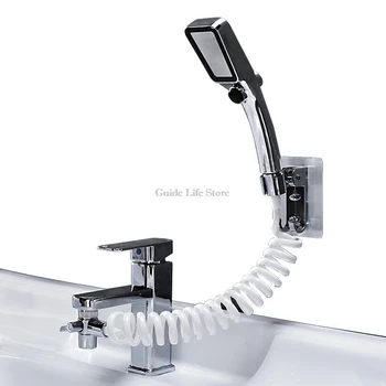 

Washbasin basin faucet external shower toilet handheld filter telescopic small sprinkler set shampoo room artifact