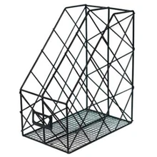 Сетка железная стойка для хранения настольный для домашнего пользования книжный журнал отделочная Полка Металлический креативный простой офисный чехол для управления файлами