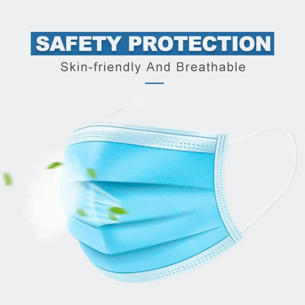 

50 Packs Disposable Protective Supplies Protective Masks Nonwovens 3-layer Meltblown Masks Filter dust Wholesale for stylist