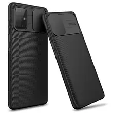 Coque rigide noire pour Samsung Galaxy A71 A51, protection complète, anti choc, effet Push pull, lentille 