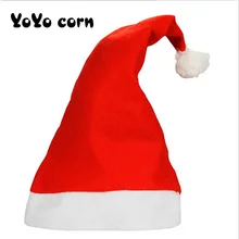 YOYOCORN, рождественские шапки для мужчин и женщин, обычные, из нетканого материала, рождественские украшения, шапки для детей и взрослых, 10 шт