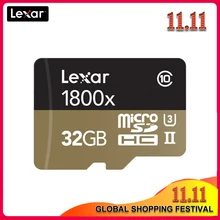 Lexar 1800x Micro SD карта 32 Гб класс 10 64 ГБ micro SDHC/SDXC tf карта памяти UHS-II для дрона спортивная видеокамера/БПЛА