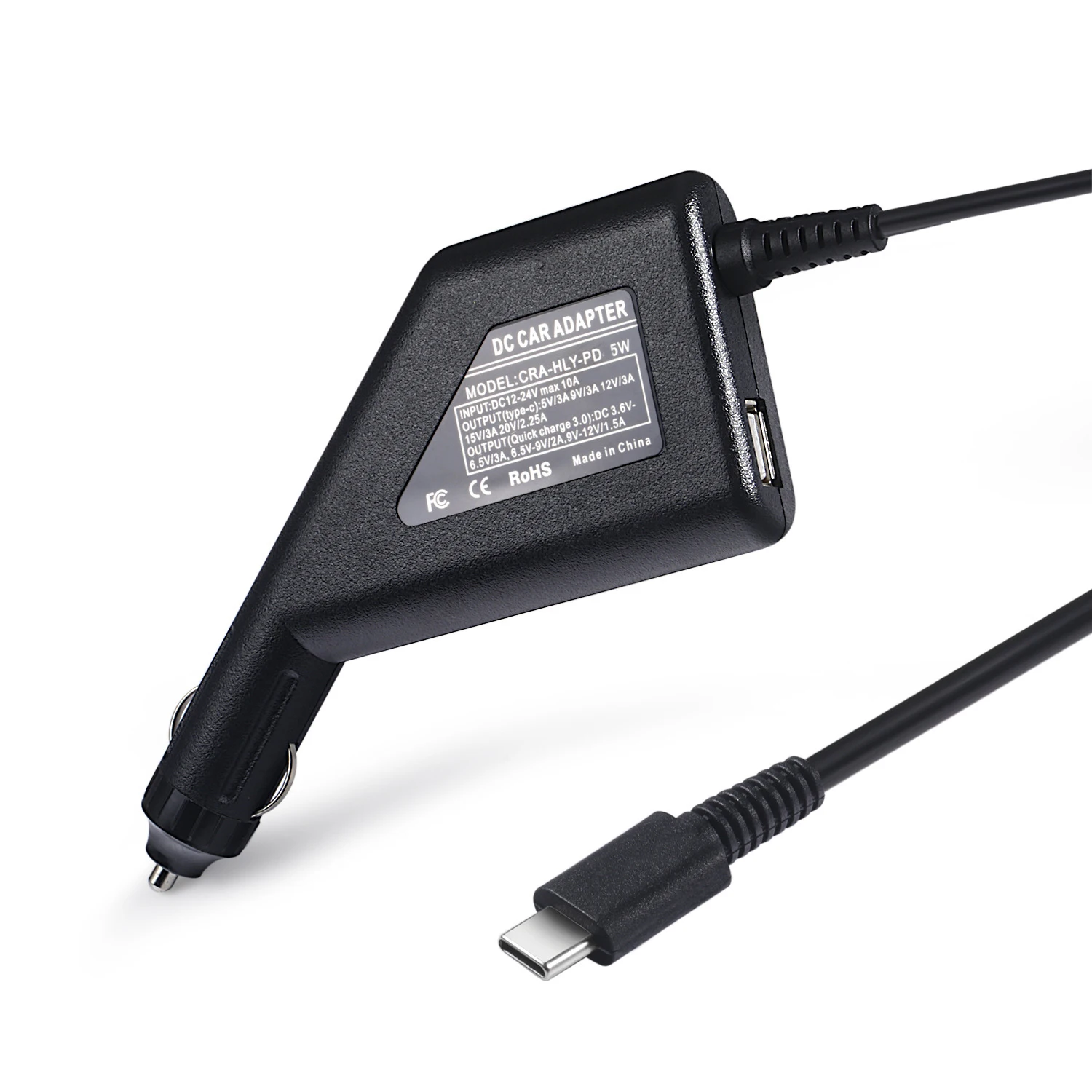 

65W USB Type C Universal Laptop Dc Car Charger Power Supply Adapter for Lenovo Hp Asus 5V 12V Quick Charge 3.0 for Phone Adapter