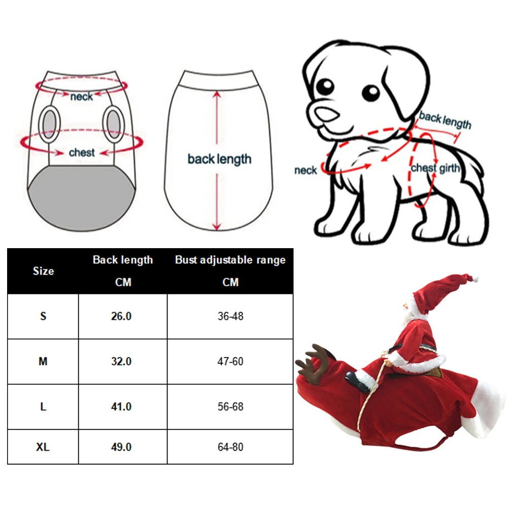 Праздничная одежда для верховой езды; подарок Санта Клауса; одежда для домашних животных; домашние костюмы; забавная Рождественская Одежда для собак; зимняя теплая одежда в форме седла