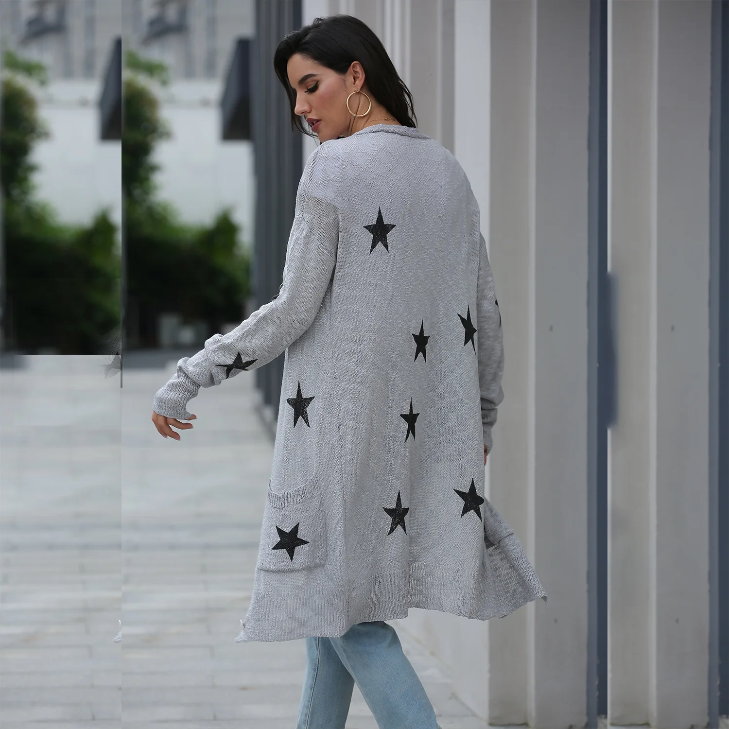Single Breasted Pocket Cardigan Sweater 