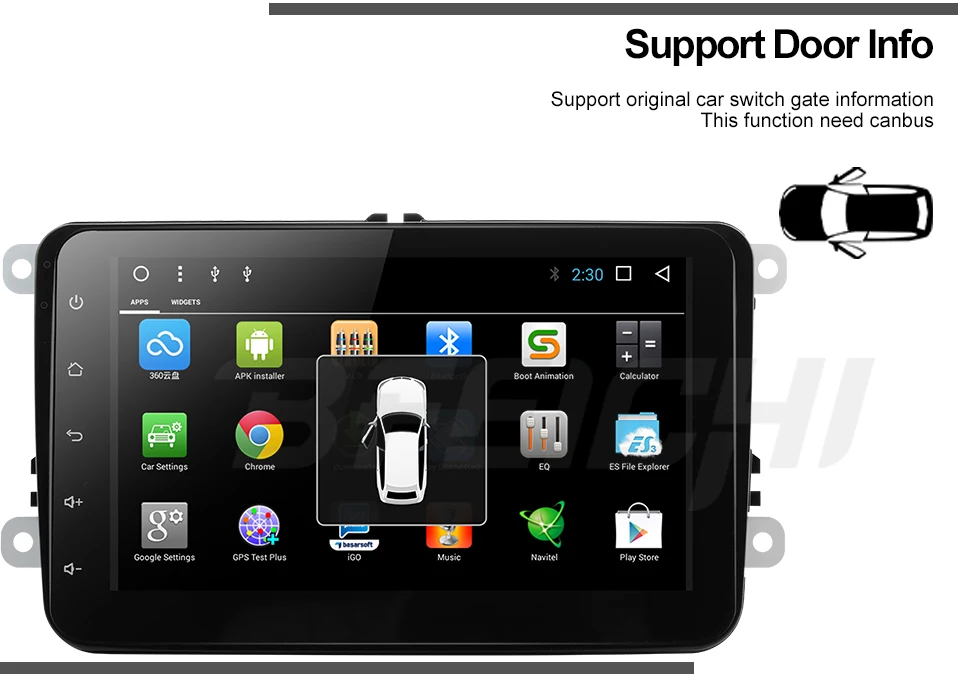 Discount EU/RU Warehouse 2G android 9.0 car dvd player for VW polo golf passat tiguan skoda yeti superb rapid for skoda gps navi 4