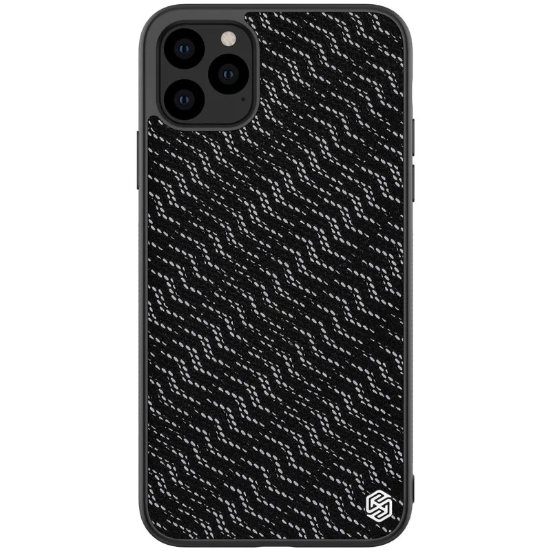 Черный Для iPhone 11 Pro Max чехол Nillkin глянцевый модный силиконовый тонкий мягкий край PC ткань чехол для телефона iPhone 11 Pro Max задняя крышка - Цвет: Черный